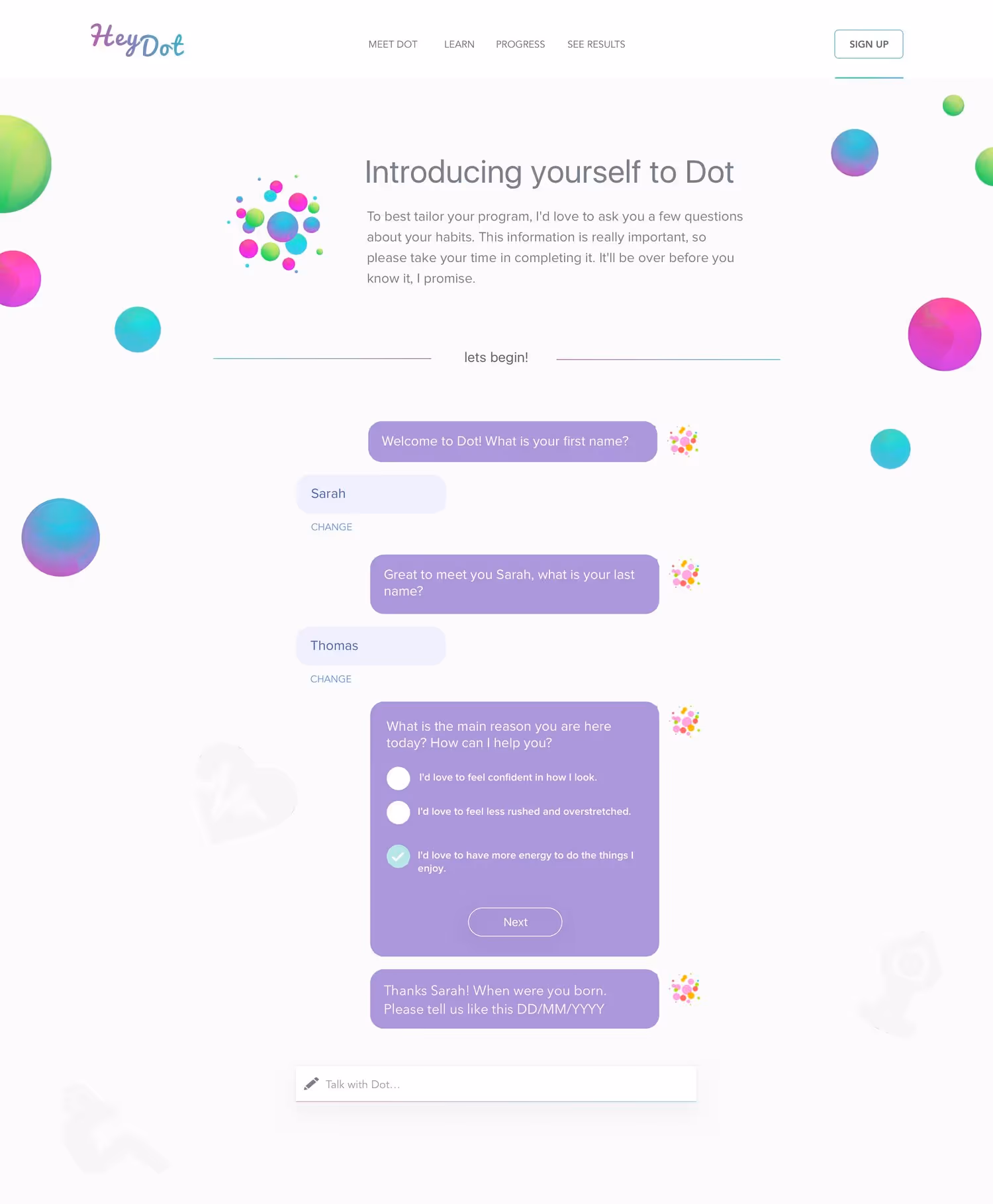 Department of Doing software UI design, screen 2