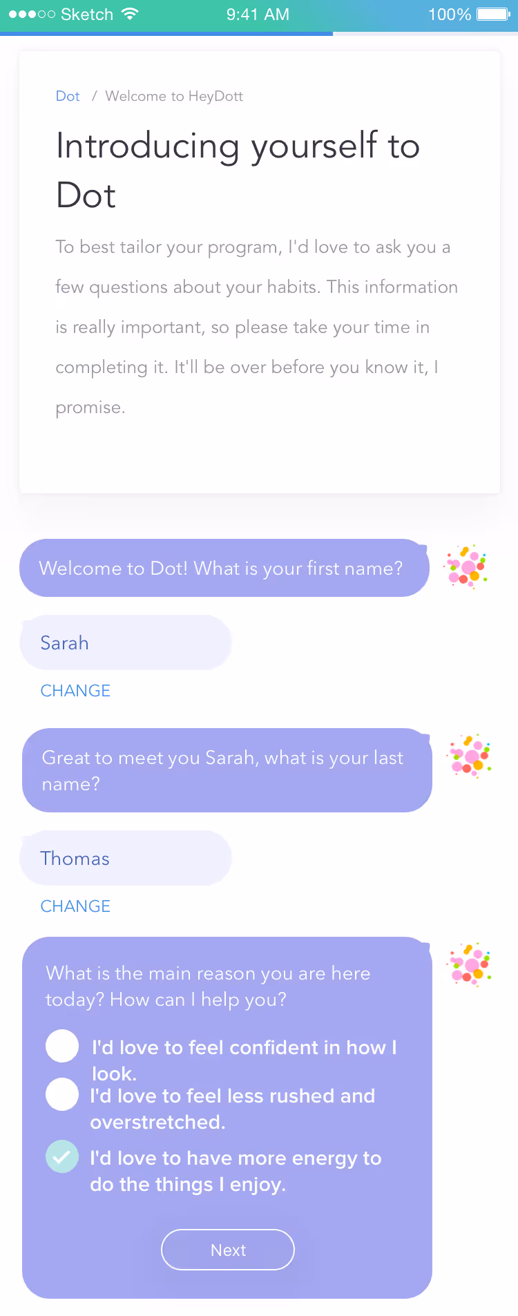 Department of Doing software UI design, screen 3